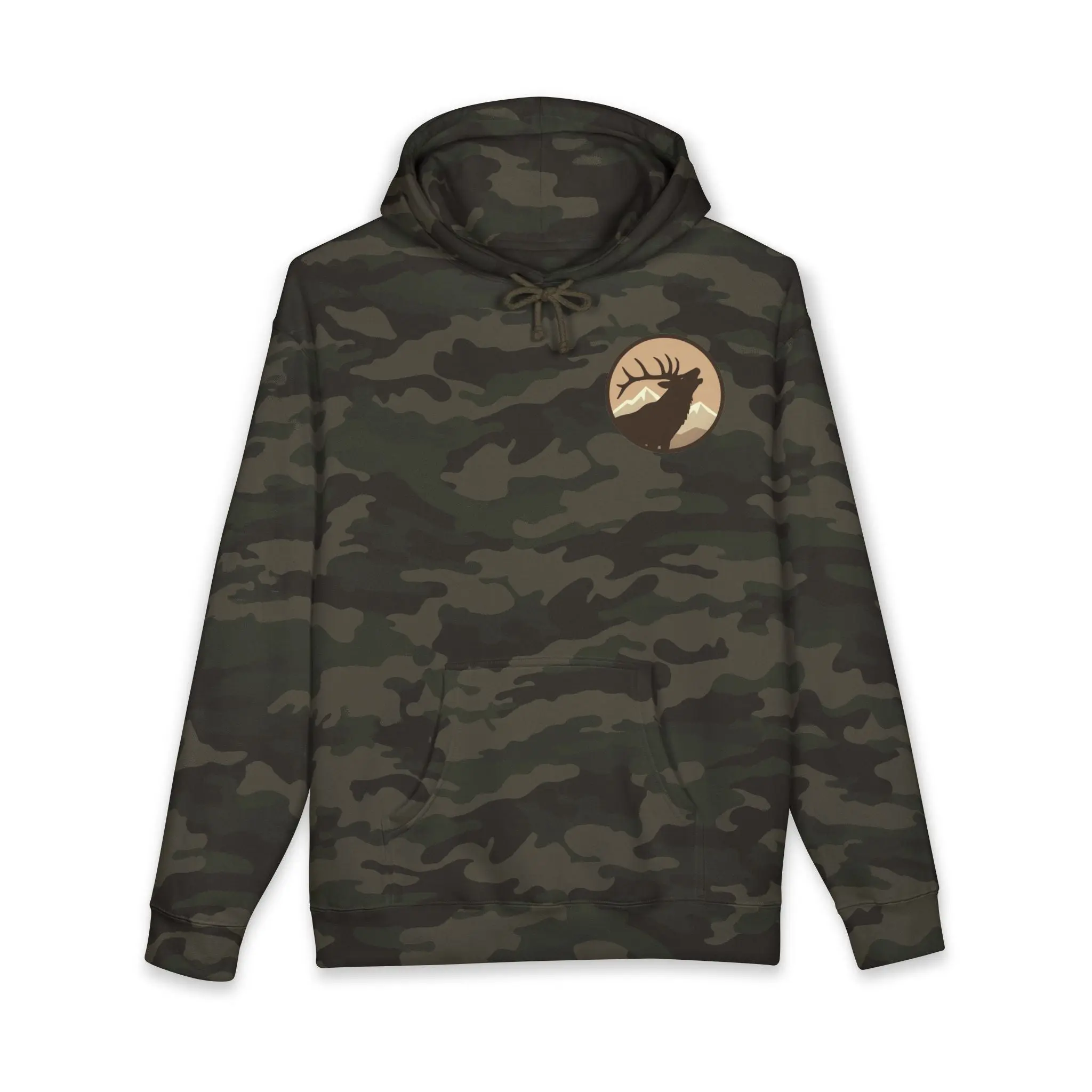 Personalized Elk Hunting Crew Hoodie — Personal Elk Silhouette Pullover
