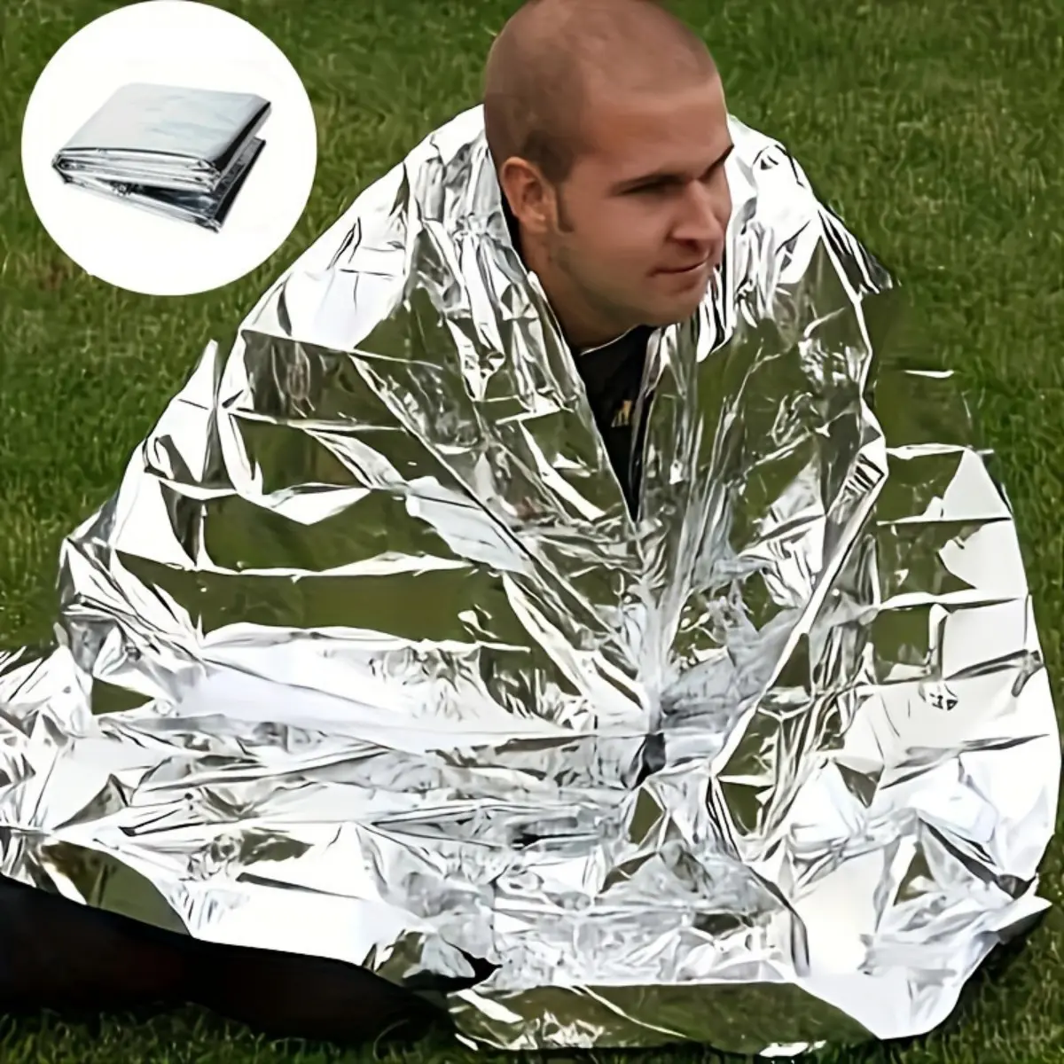 Outdoor Survival Insulation Blanket, 130x210cm/160x210cm, Silver Color Sun Protection, Portable Emergency Blanket, 1/5/10 Pieces, Emergency Gear, Survival Gear And Supplies