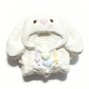 Handmade Pajama Rabbit Taba Soft Plush Toy with Silicone Filling Stress Relief Portable Sensory Fidget Toy for Teens and Children(PVC buy one get one free)
