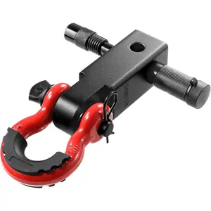 VEVOR Shackle Hitch Receiver, Fits 2" Receivers, 66000 lbs Breaking Strength, D Ring Shackle with Trailer Hitch Lock, Heavy Duty Towing Accessories for Trucks, Jeeps, Off-Road Vehicle Recovery door