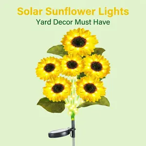 Solar Garden Light Outdoor, Solar Post Lamp Courtyard Decoration, Flower Design Lawn Light, Backyard Path Lighting, Patio Porch Path Light, Garden Decor Lights