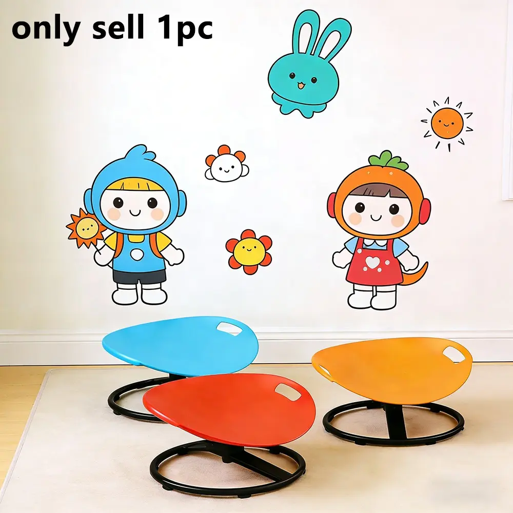 Rotatable Sensory Integration Chair for Balance Training, Body Coordination Exercise, Suitable for Children and Teens, Round