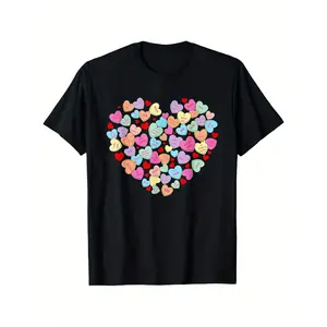 Anti-Valentine's Day Graphic Tee - Funny "Single" Conversation Heart Design, Unisex 100% Cotton Crewneck for Galentine's Day, Singles Events & Casual Wear