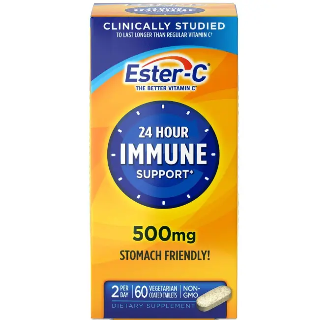 Ester-C Vitamin C, 500mg Tablets, 60-Count Bottles (Pack of 1)