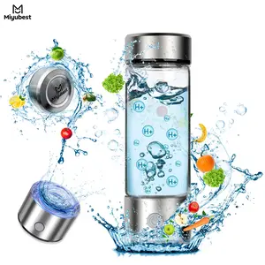 Miyubest Hydrogen Water Bottle USB Rechargeable Ionizer 420ml Portable Smart Water Bottle for Home Travel Office Reusable Washable Tumbler Mug