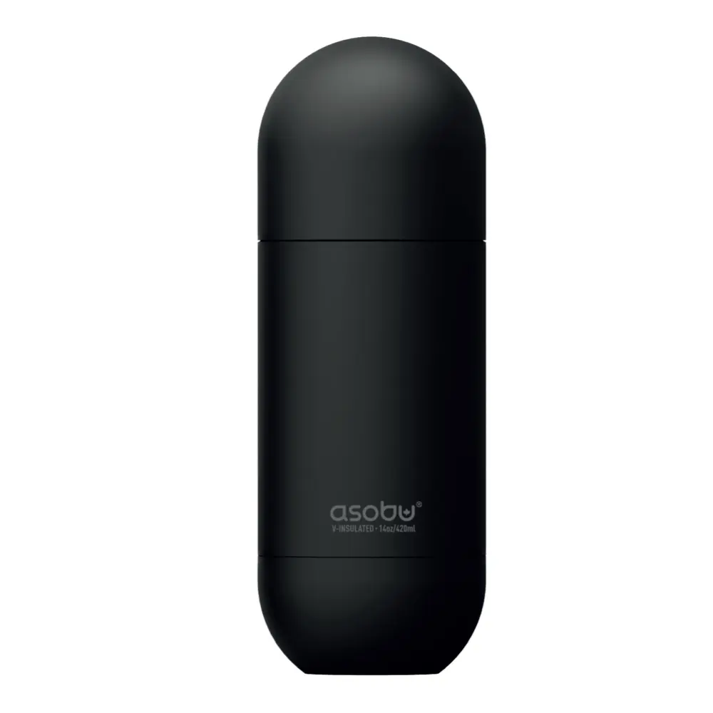 Asobu Orb Stainless Steel Vacuum Flask, Insulated Beverage Bottle for Tea, Kitchenware Drinkware Accessory