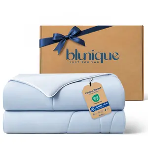 【SummerVibes】Blunique Double Sided Cooling Blanket, Summer Bedding Cold Air Conditioning Blanket, Lightweight Breathable Soft Reversible Cooling Blanket for Sleeping, Cozy Room Accessories,Gift for Supesided Cooling Blanket