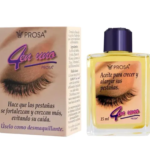 PROSA OIL FOR EYELASHES / ACEITE PARA PESTAŃAS 4 en Uno mascara Aloe Makeup Remover Jojoba Cosmetic Oil Grow