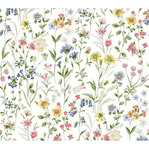 NextWall Wildflowers Peel and Stick Wallpaper
