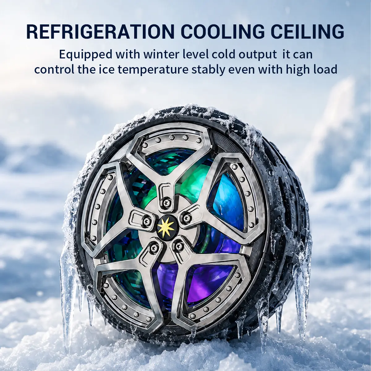 ABS Semiconductor Mobile Phone Cooler, Personal Cooling Fan with RGB Lighting, 2-in-1 Magnetic-Clip Design, 3-Speed Low Noise USB-Powered Radiator for Gamers & Live Streaming, Mobile Phones