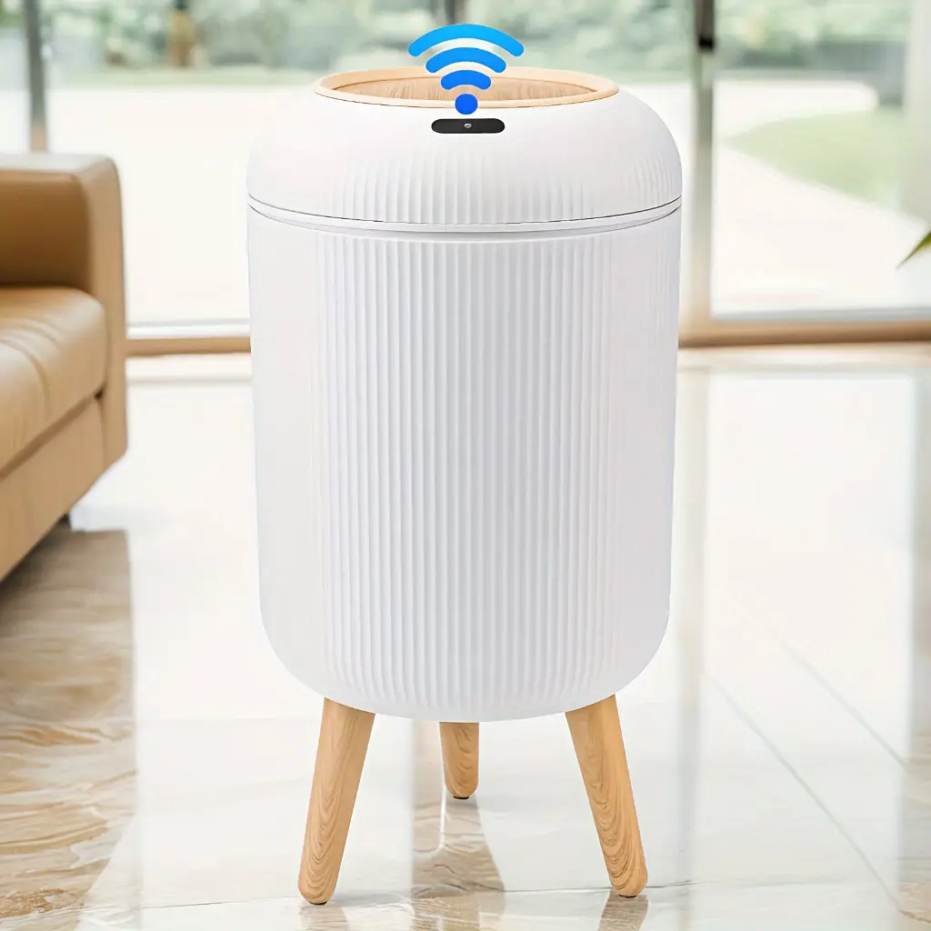 Smart Sensor Wastebasket 3 Gallon Waterproof Plastic Trash Can for Kitchen, Bathroom, Bedroom, Living Room, Office, and Outdoor Use, Cute bins