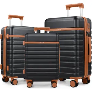 UKEIN 3-Piece Lightweight Hardshell Luggage Set - Lightweight Travel Luggage with Spinner Wheels, TSA Lock, Durable Carry-On & Checked Suitcases for Travel