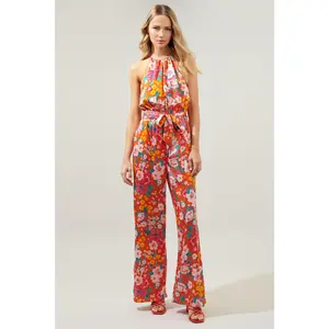 Waverly Floral Lighthearted Trapeze Jumpsuit