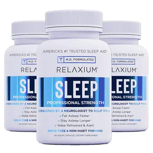 2 Bottles + 1 Free! Relaxium Sleep Aid for Adults - Melatonin 5mg with Magnesium Glycinate, Valerest & Ashwagandha - Non-Habit Forming Sleep Support for Falling Asleep & Staying Asleep (30-Day Supply)