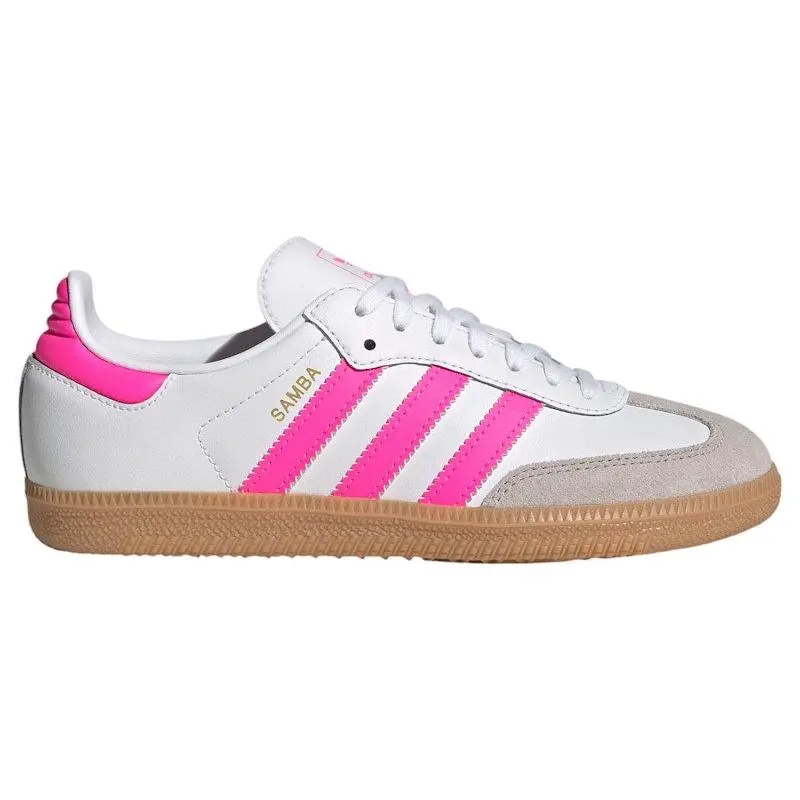adidas Samba OG Cloud White Lucid Pink Gum (GS) (kids) by StockX
