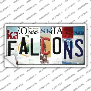 Falcons Strip Art Novelty Sticker Decal