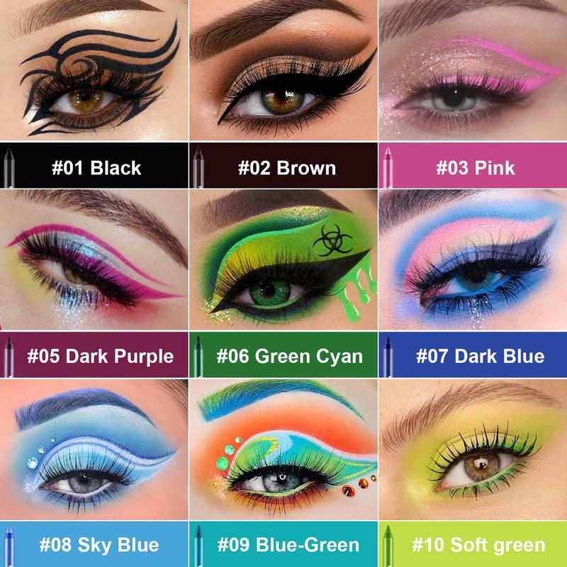 15Colorful Eyeliner Pen Set, Colors Eye Shadow Pencil, Pearl Eyeliner Kit Metallic Glitter Colored Eye liner for Women Eye&Lip Liner Professional Waterproof Eye Makeup 15Colorful Eyeliner Pen Set, Colors Eye Shadow Pencil, Pearl Eyeliner Kit Metallic Glitter Colored Eye liner for Women Eye&Lip Liner Professional Waterproof Eye Makeup