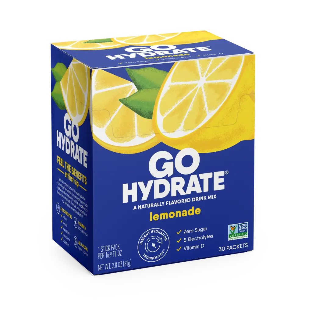 GoHydrate Electrolyte Drink Powder - Lemonade Pack (30 Count)