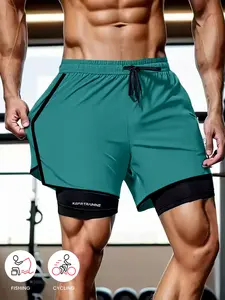 Men's Gym Shorts, Gym Workout, Deep Squat Comfort, Breathable Outdoor Running, Quick-Dry Fabric, High Elasticity, Summer Essential