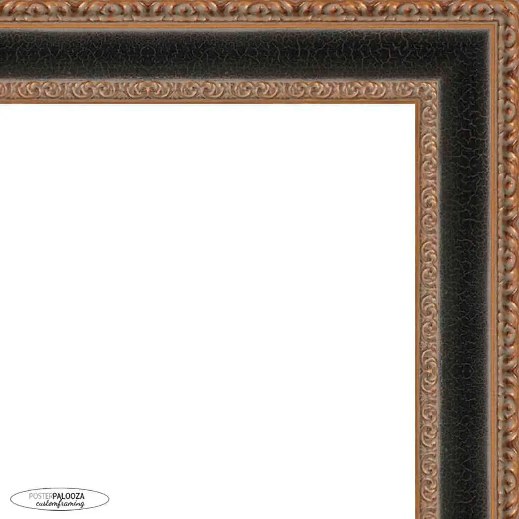 20x30 Ornate Brown Picture Frame - UV Acrylic, Foam Board Backing, Hanging Hardware
