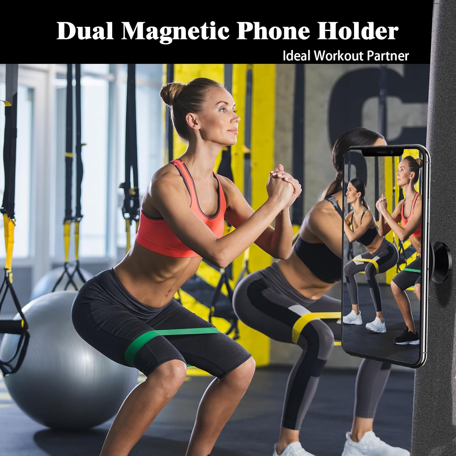Double-Sided Magnetic Phone Holder with 360° Rotation – Strong MagSafe Compatible Mount for Gym, Golf Cart & Hands-Free Video Recording (iPhone 17/16/15/14/13) Double-Sided Magnetic Phone Holder with 360° Rotation – Strong MagSafe Compatible Mount for Gym, Golf Cart & Hands-Free Video Recording (iPhone 17/16/15/14/13)