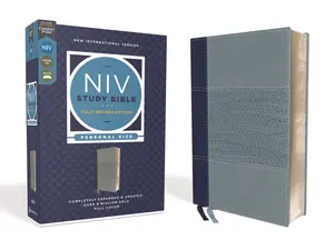 NIV Study Bible, Fully Revised Edition (Study Deeply. Believe Wholeheartedly.), Personal Size, Leathersoft, Navy/Blue, Red Letter, Comfort Print (NIV Study Bible, Fully Revised Edition) by Kenneth L. Barker||Mark L. Strauss||Jeannine K. Brown||Craig L. B