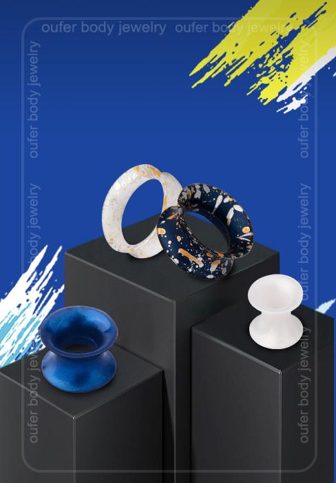 8PCS Silicone Ear Gauges Flexible Ear Tunnels Plugs Stretchers Expander Double Flared Flesh Ear Piercing Jewelry for Women Men