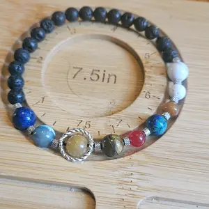 Handmade bracelets with natural stones and manmade accents