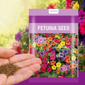 5000+ Petunia Seeds Grandiflora Flowers Mixed Rainbow Color for Bonsai Planting Home Garden House Plant Flower Seed Mix Color