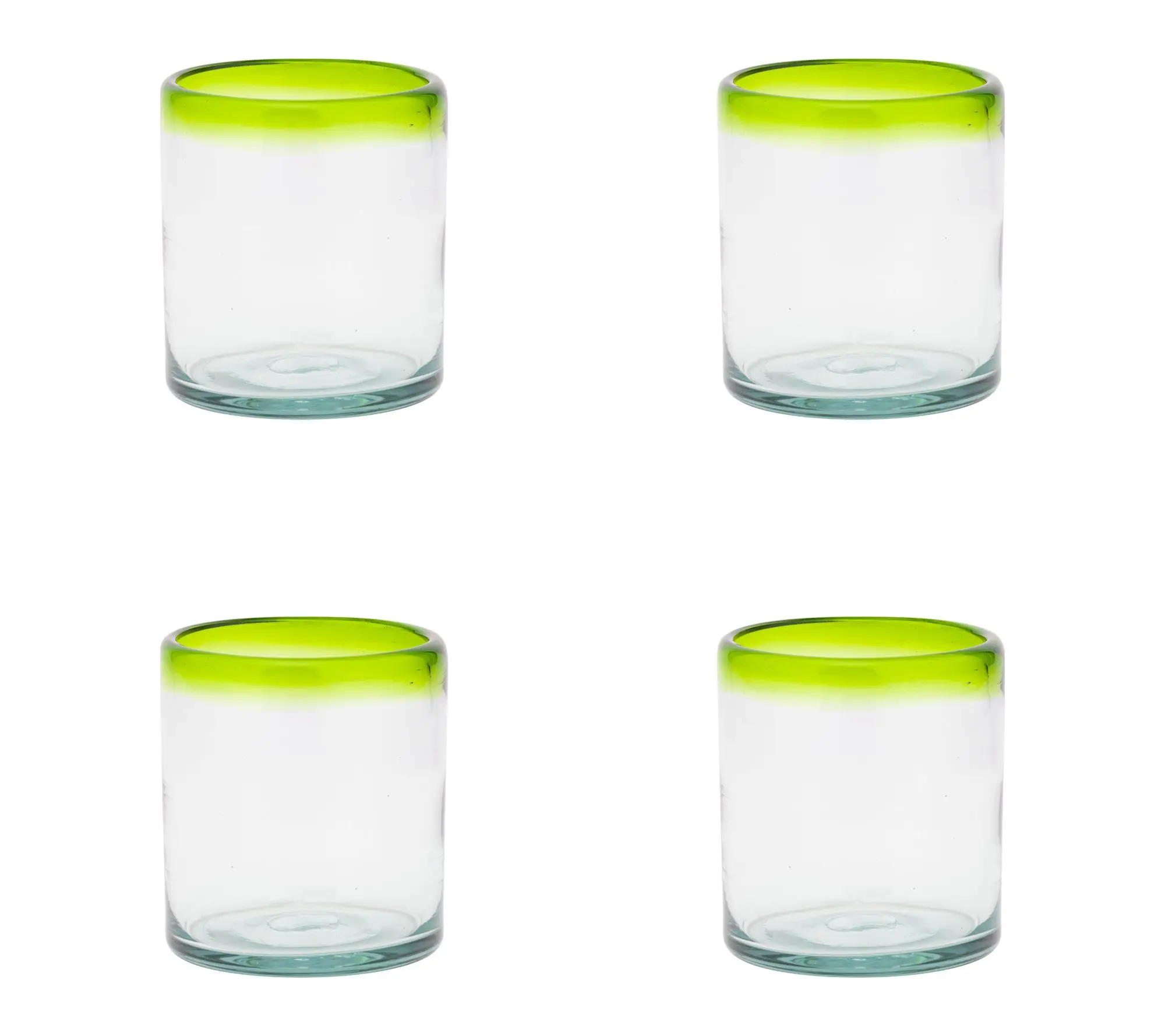 10 Strawberry Street Set of 4 Lime Rim MexicanDOF Glasses