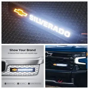 LED Front Grille Emblem Light for Chevrolet Silverado 1500/2500 Truck, No Drilling Installation, Plug-And-Play, Enhance Pickup Style