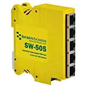 Brainboxes  Industrial Ethernet Switch 22 To Plus 176 DEGF Galvanic Isolation 5Port