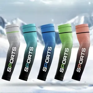 5 Pairs Soft Arm Sleeves, UV Sun Protection Cooling Compression Arm Covers for Outdoor Work, Sports, Men & Women