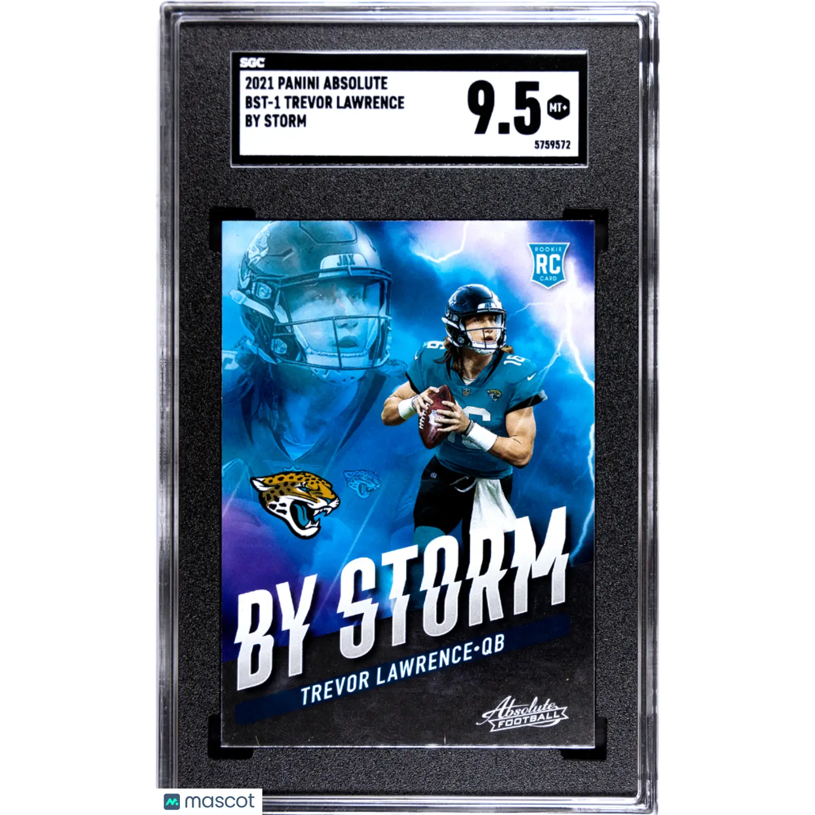 Trevor Lawrence SGC 2021 Panini Absolute #BST 1 By Storm Football 9.5