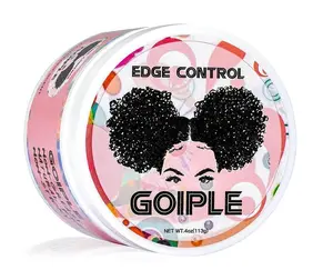 Goiple Edge Control Wax Strawberry 4 oz Strong Hold Gel Styling Gel for All Hair Types Long Lasting Non-Greasy Organic Haircare Gel