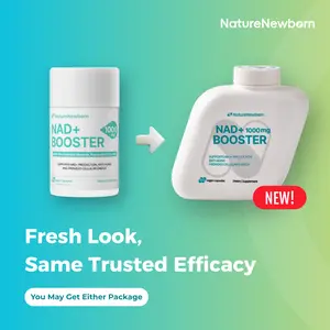 Naturenewborn NR1000 - High Purity NAD+ Supplement forTriple Anti-Aging, Energy, Focus - 60 Count - Vitamin & Wellness Dietary Healthcare Edible Nutrition Fitness