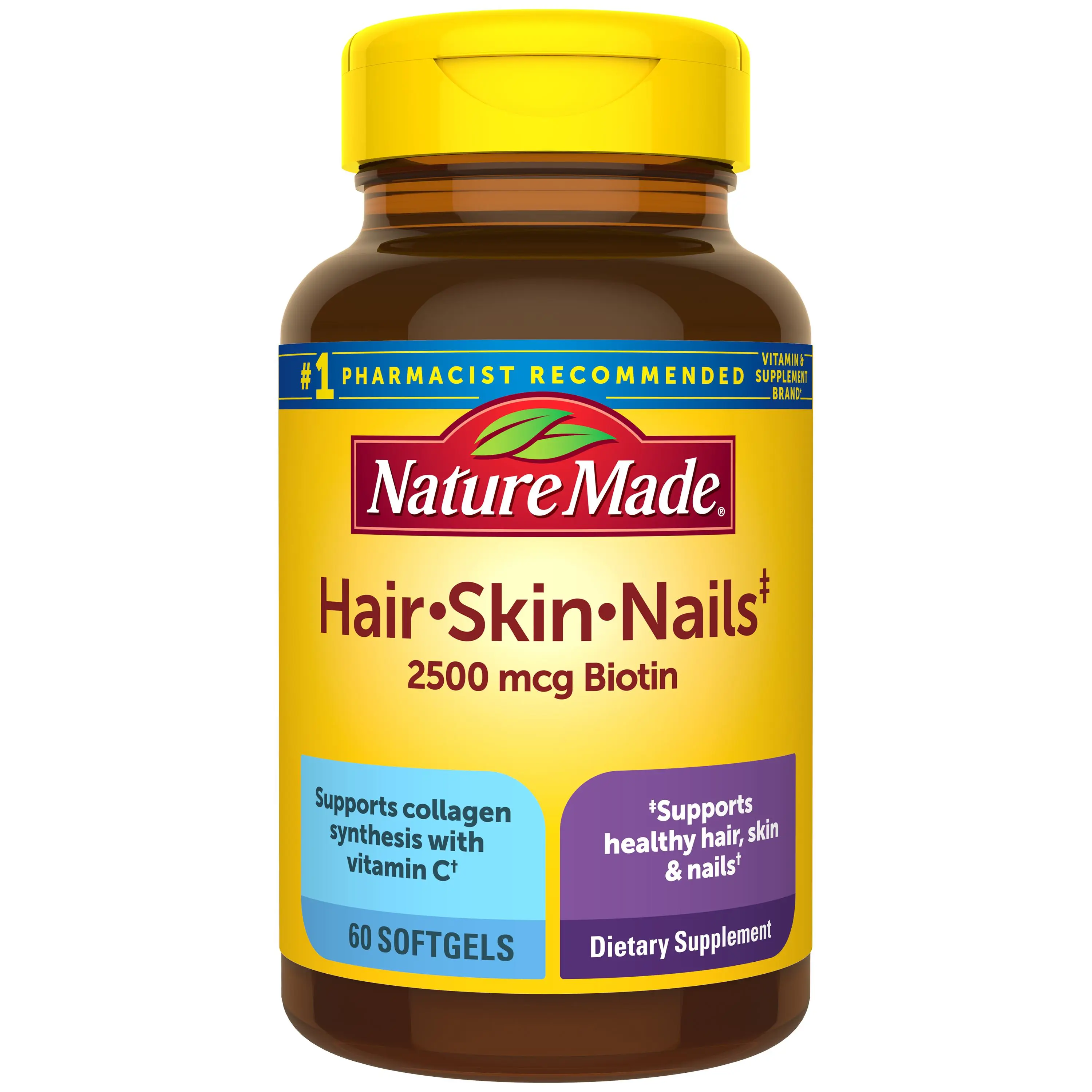 Hair-Skin-Nails‡ 2500 mcg Softgels