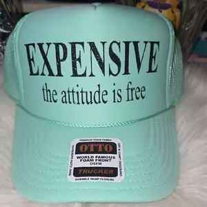 Otto Trucker Hat Seafoam Green - Expensive Attitude is Free Fashion Accessory with Premium Foam Fabric and Durable Snap Closure