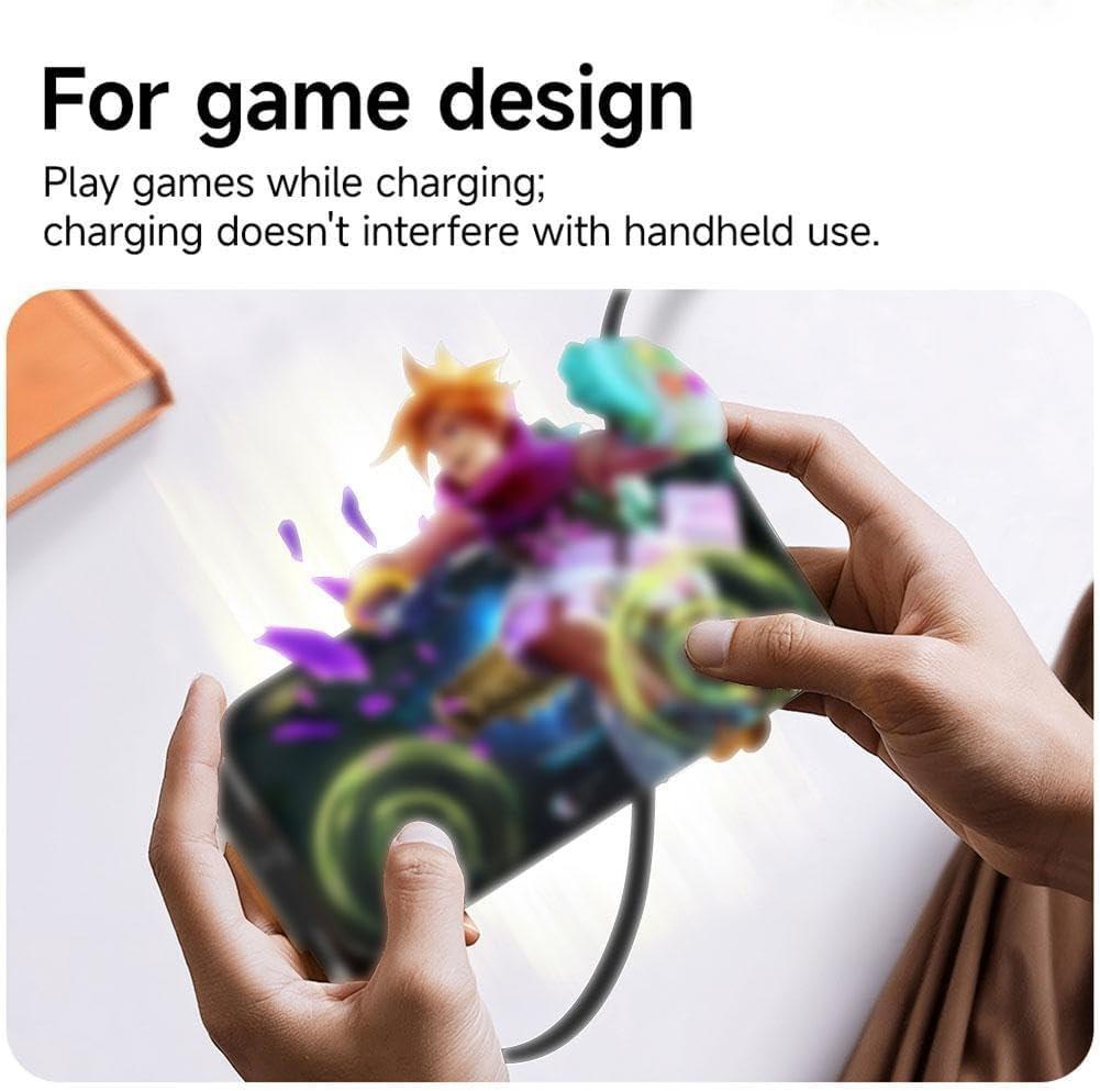 Invisible Holder Charger Cable with Stand, 240w super fast charging 2-in-1 Fast Charging Cord & Phone Stand for Gaming, Office, Car Travel, Compatible with iPhone Samsung Type-C charging cable Black