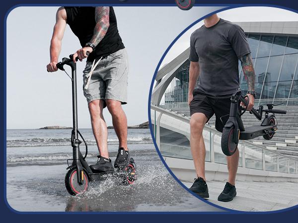 Foldable Lightweight Electric Scooter for Adults – 500W Peak Motor, 21/23 Miles Range, 18/21 MPH, 8.5" Tire & Drum Brake, App Control for Daily Commuting