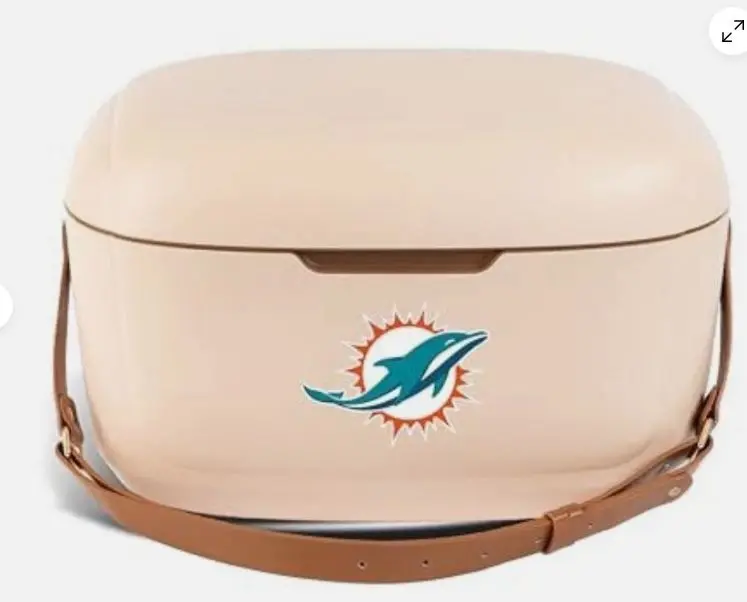 The Memory Company Licensed NFL Team Logo Retro Rounded Cooler Miami Dolphins