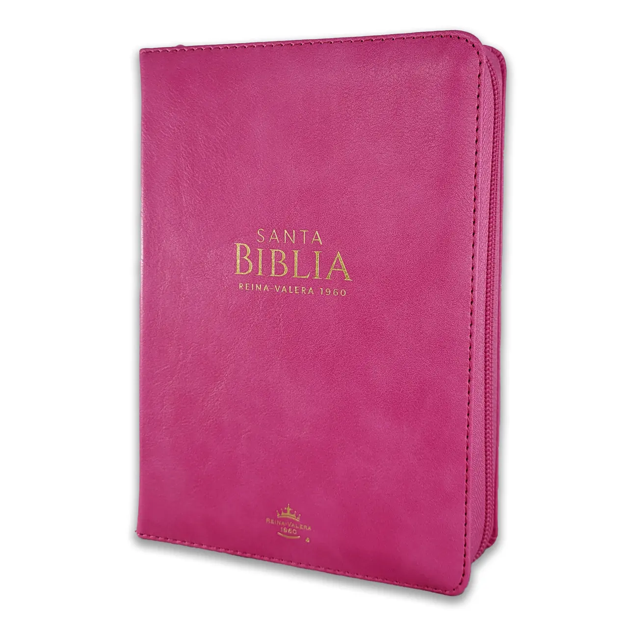 biblia para mujer letra grande portatil 11 puntos reina valera 1960 cierre clasica fusia