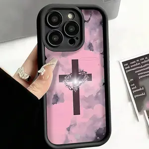 Cross Pattern Phone Case, Anti-drop Cellphone Protective Case, Total Protective Shockproof Mobile Phone Cover for iPhone 16 15 14 13 12 11