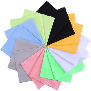 8 Pack Large Microfiber Cleaning Cloths (8" x 8") Multicolor Glasses Cleaning Cloth for Eyeglasses, Camera Lens, Cell Phones, Laptops, LCD TV Screens and More