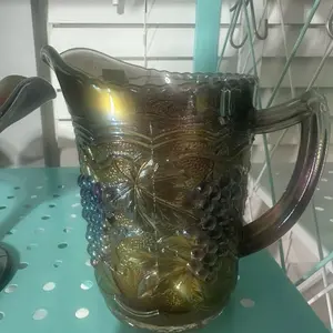 Carnival glass pitcher