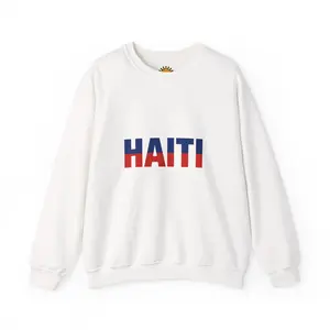 Haitian Flag Day Sweatshirt, Unisex Crewneck for Celebrating Haitian Heritage, Comfortable Casual Wear, May 18th Gift