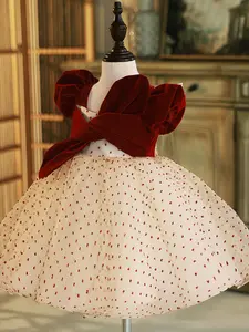 Girls dress children host light luxury high-end niche flower girl baby girl catwalk princess dress Princess Seraphina Dress