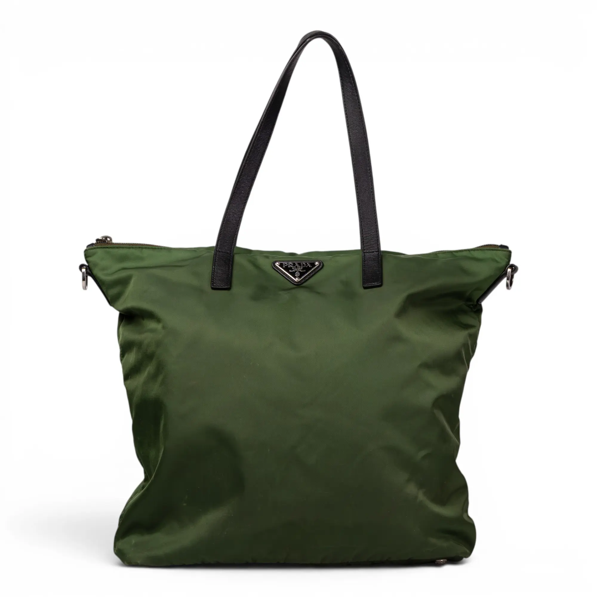 Pre-owned PRADA Nylon Tote Bags Tote Green CN26070405