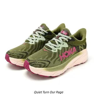 Olive Green Camo Ultra Thick Cushion Trail Running Shoes Unisex Breathable Hiking Trainer
