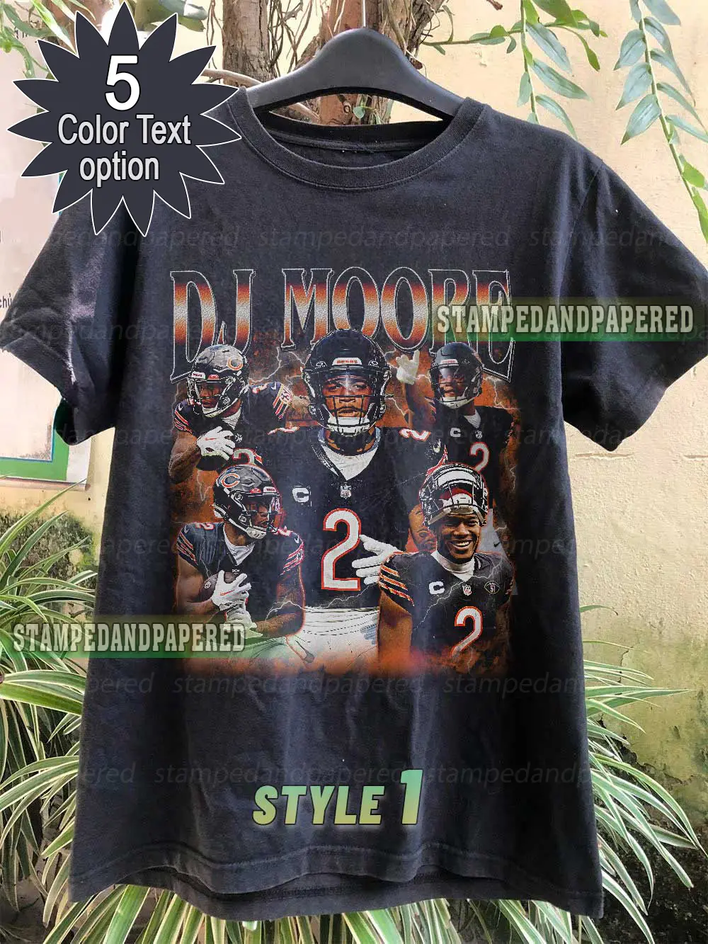 Vintage DJ Moore shirt, Chicago Football shirt, DJ Moore Chicago Football Tee, DJ Moore Tee, T-shirt